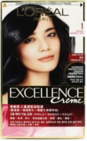 Picture of LOREAL Excellence Creme #1 NATURAL BLACK Hair Colour 266g