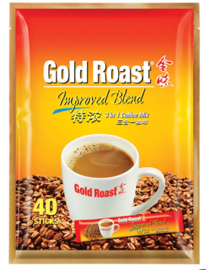 Picture of Gold Roast Improved Blend 3 In 1 Coffee Mix 22G X 40S