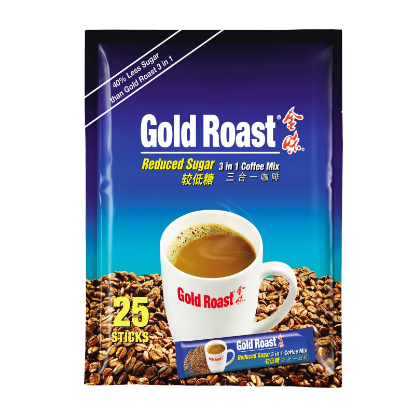 Picture of Gold Roast Reduced Sugar 3 In 1 Coffee Mix 15G X 25