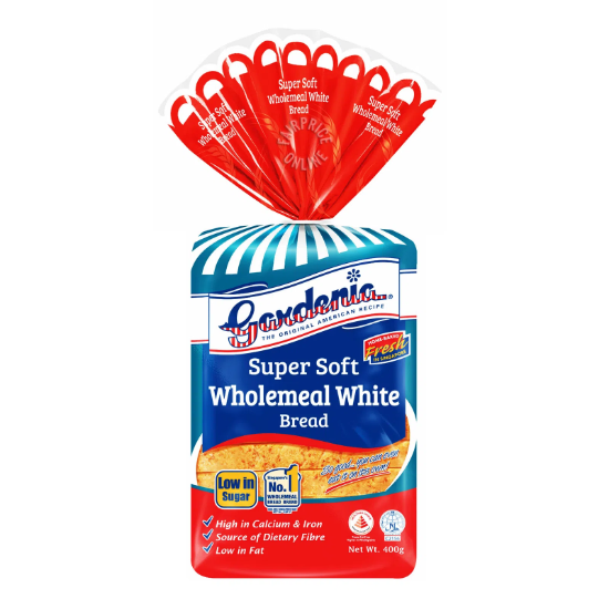 Picture of Gardenia Super Soft Wholemeal White Bread 400G