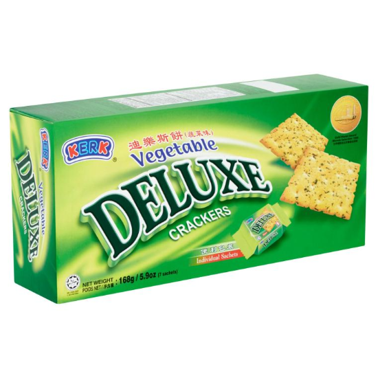 Picture of Kerk Deluxe Vegetable Crackers (Box) 168G