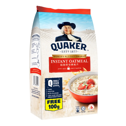 Picture of Quaker Oatmeal Instant Refill (Red) 800G+100G