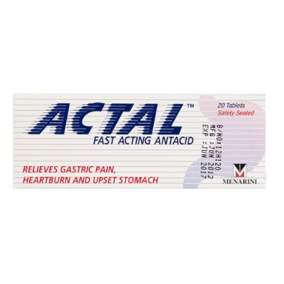 Picture of Actal Fast Acting Antacid 20Tab