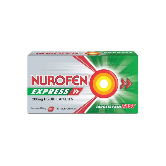 Picture of Nurofen Express Tablet Liquid Capsules 200Mg 10S