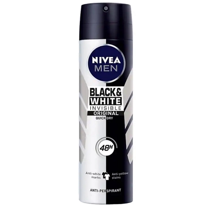 Picture of Nivea Spray Men Invisible Black White (Th) 150Ml