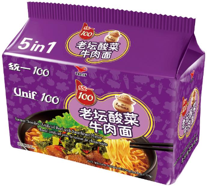 Picture of Unif 100 Braised Pork Flavor Noodles 5S 105G