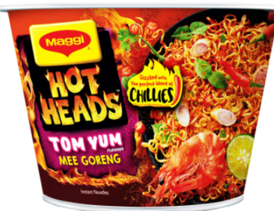 Picture of Maggi Cup Hot Heads Mee Goreng Tom Yum 97G