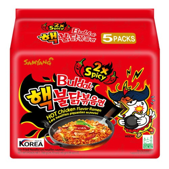 Samyang Hot Chicken 2x Spicy Buldak Ramen Noodles 140g