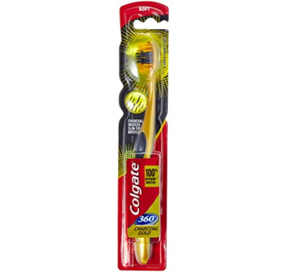 Picture of Colgate Toothbrush 360 Charcoal Gold Soft 1S