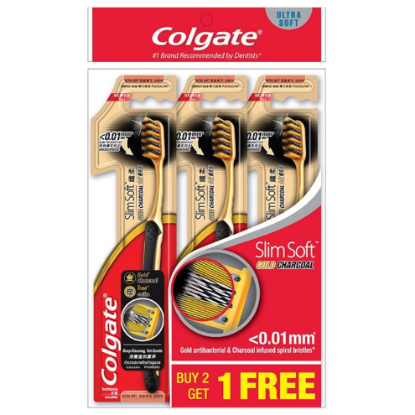 Picture of Colgate Slimsoft Charcoal Gold Ultra Soft 3S